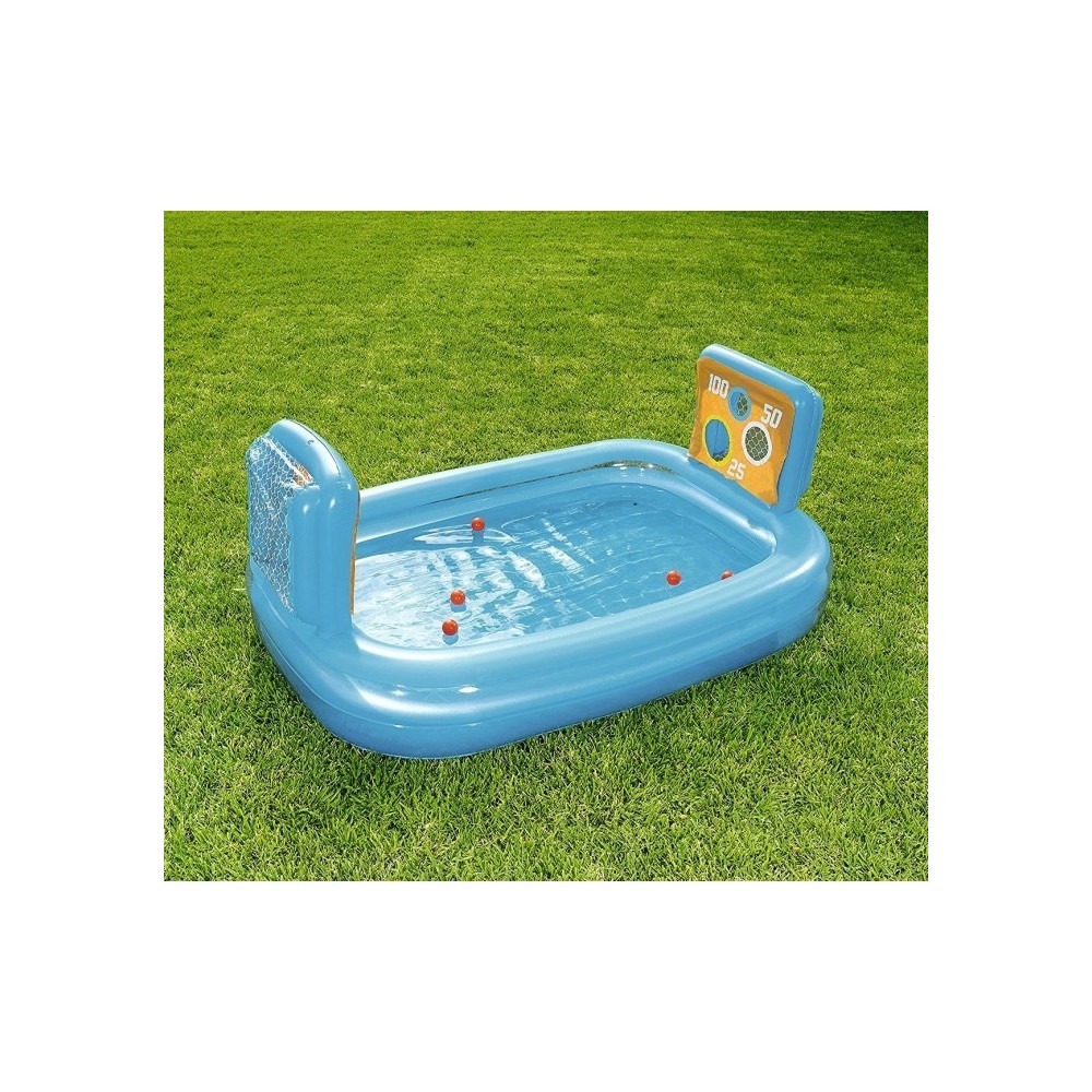54170 Piscine gonflable enfants de waterpolo avec cages 237x152x94cm