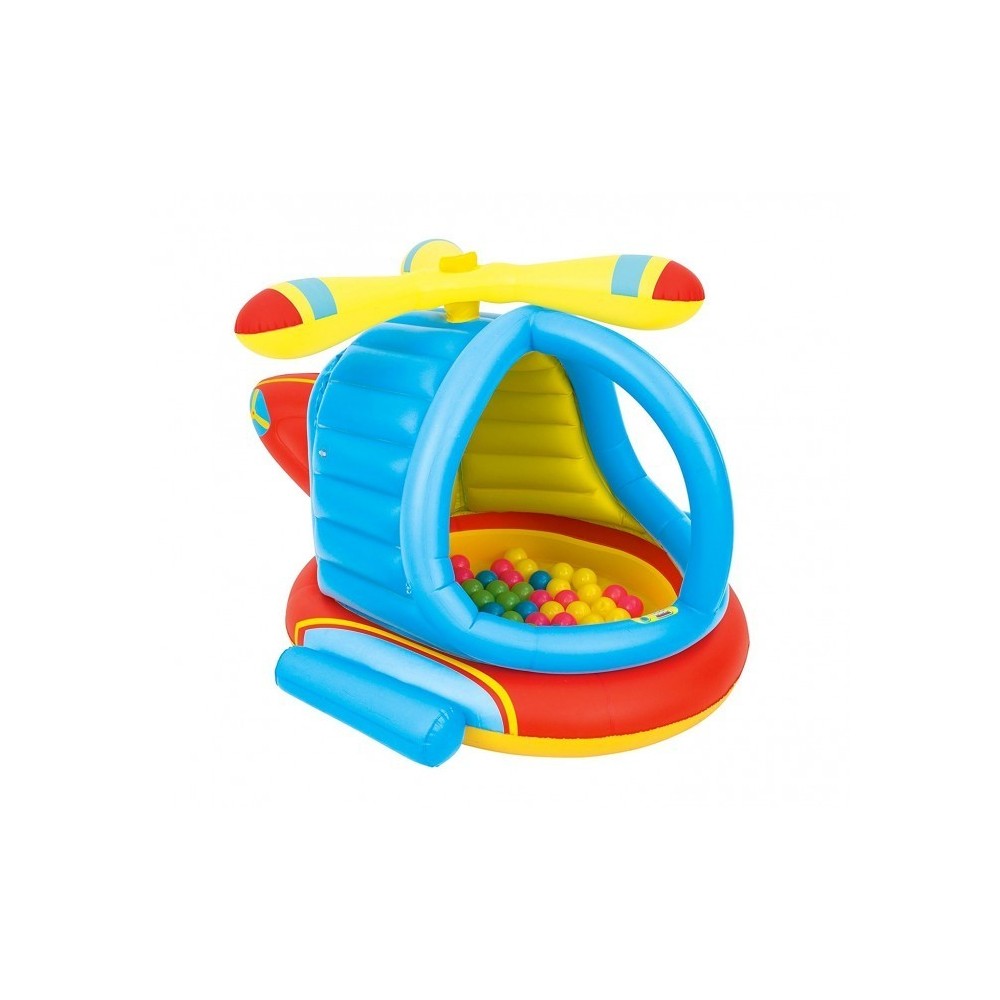 52217 Piscine à boules Play Center forme d'hélcopère, 50 boules 140x127x89cm