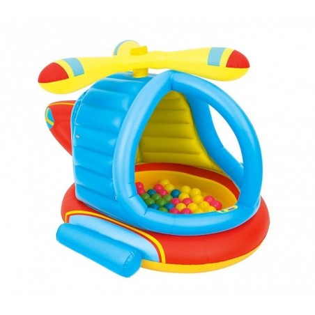 52217 Piscine à boules Play Center forme d'hélcopère, 50 boules 140x127x89cm