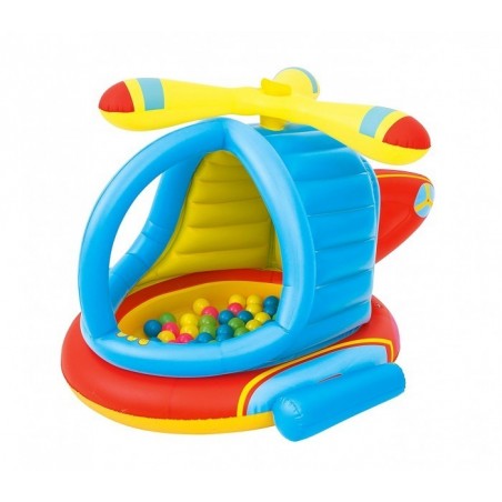 52217 Piscine à boules Play Center forme d'hélcopère, 50 boules 140x127x89cm
