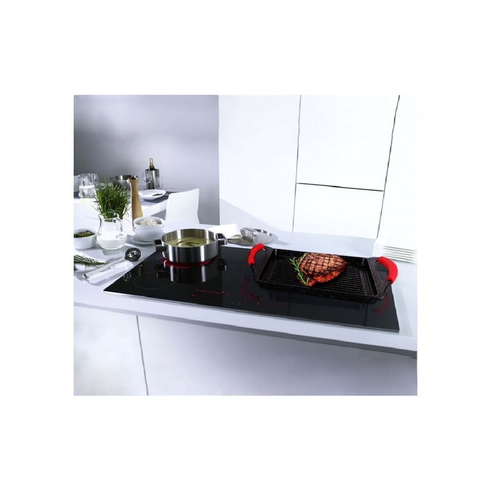 EN-22141 Placa de inducción volcánica con revestimiento de piedra 36x22x5 cm