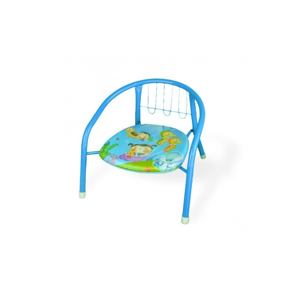 155352 Chaise enfant différente couleur en métal, + sifflet  15kg max 36x34x35cm