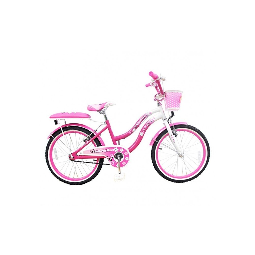  510156 Vélo BUTTERFLY FLOWER taille 16 vélos pour filles de 4 à 6 ans