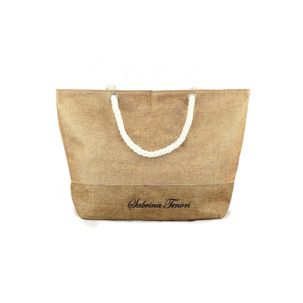 423110 Sac de plage Sabrina Tenori MIRANDY fantaisie bicolore avec anses