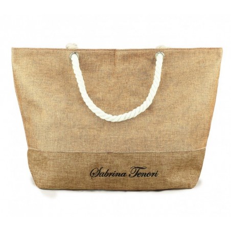 423110 Sac de plage Sabrina Tenori MIRANDY fantaisie bicolore avec anses