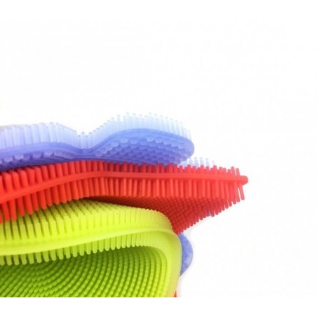 Set de 3 éponges en silicone BEST GRIP SPONGE avec picots, nettoyage en douceur
