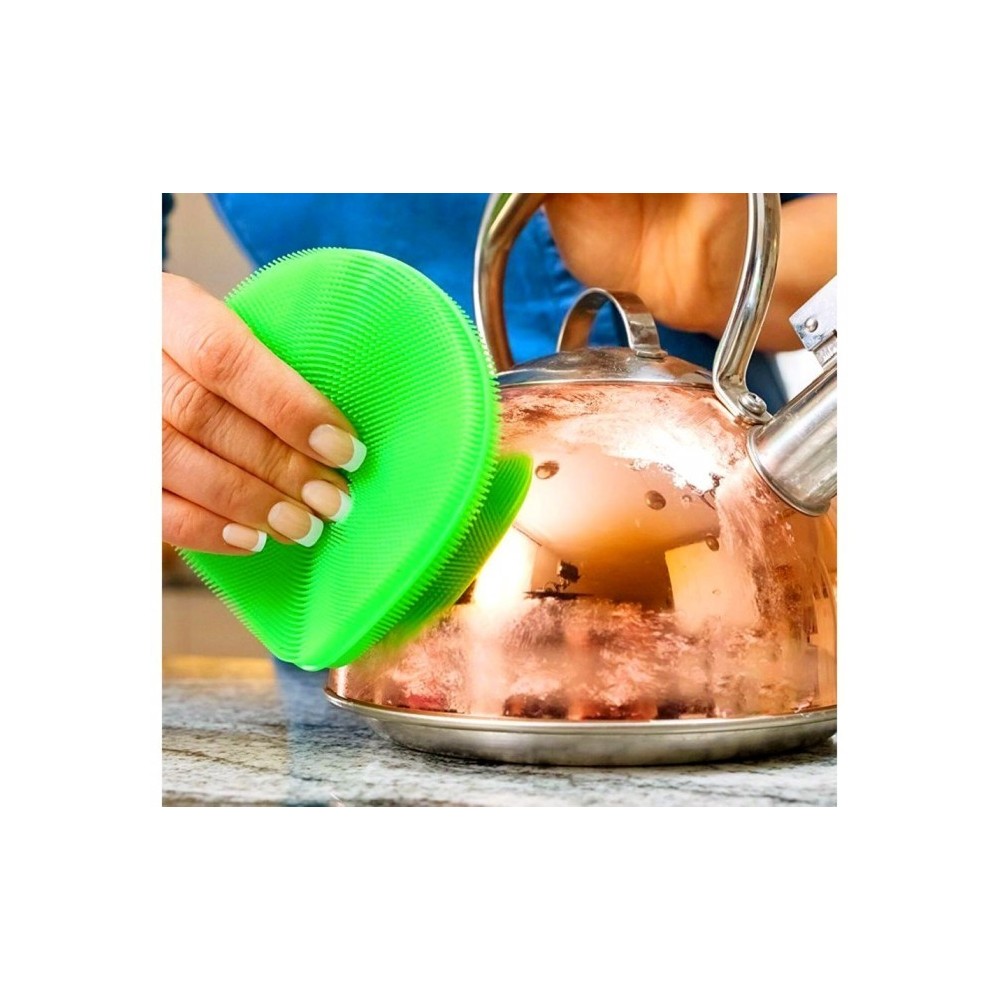 Set de 3 éponges en silicone BEST GRIP SPONGE avec picots, nettoyage en douceur