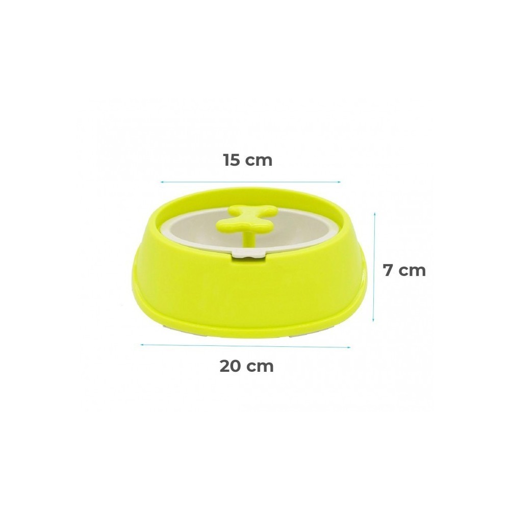 060360 Gamelle original pour chiens chats anti-asphyxie, meilleur digestion 15cm