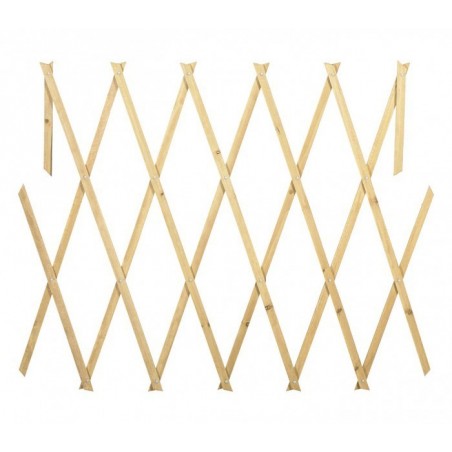 434013 Grille en bois extensible Welkhome 150x30 cm pour plante