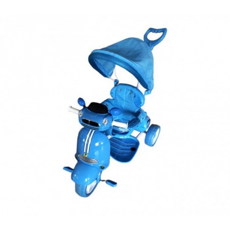 LT886 Tricycle enfants CAR push avec pédales, lumières, sons et parasol 