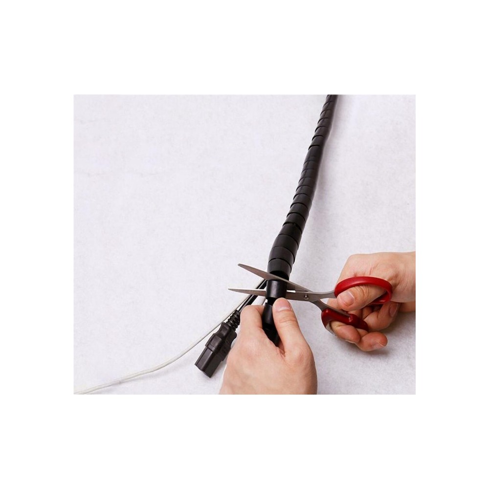 003018 Organisateur sprirale pour câbles Techmade  de 2,5mt regroupe et organise