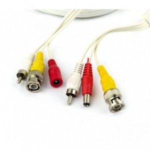 Câble pour le signal audio et vidéo des caméras BNC RCA 20 mètres 2