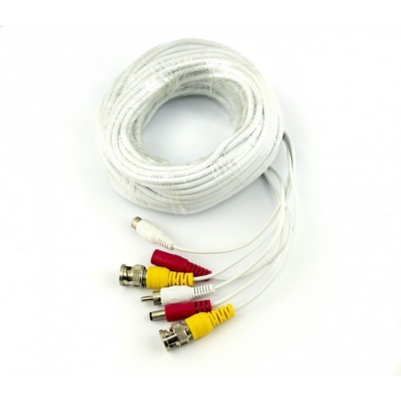 Câble pour le signal audio et vidéo des caméras BNC RCA 20 mètres Câble pour le signal audio et vidéo des caméras BNC RCA 20 mètres