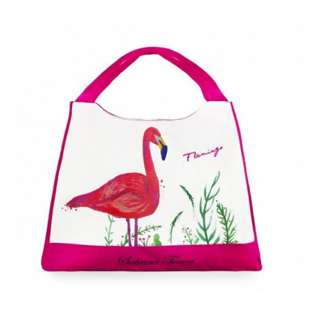 424117 sac de plage Sabrina Tenori Flamingo  avec double anse, plusieur coloris  424117 sac de plage Sabrina Tenori Flamingo  avec double anse, plusieur coloris