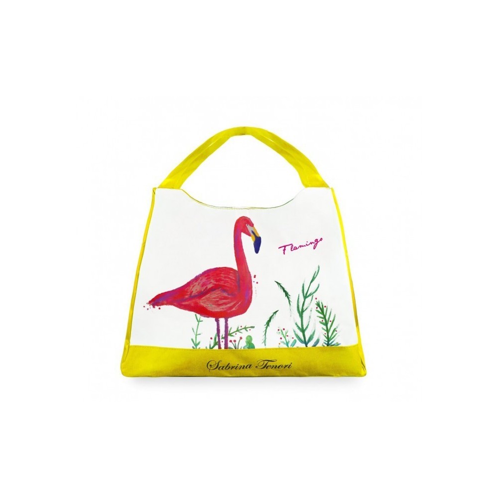 424117 sac de plage Sabrina Tenori Flamingo  avec double anse, plusieur coloris