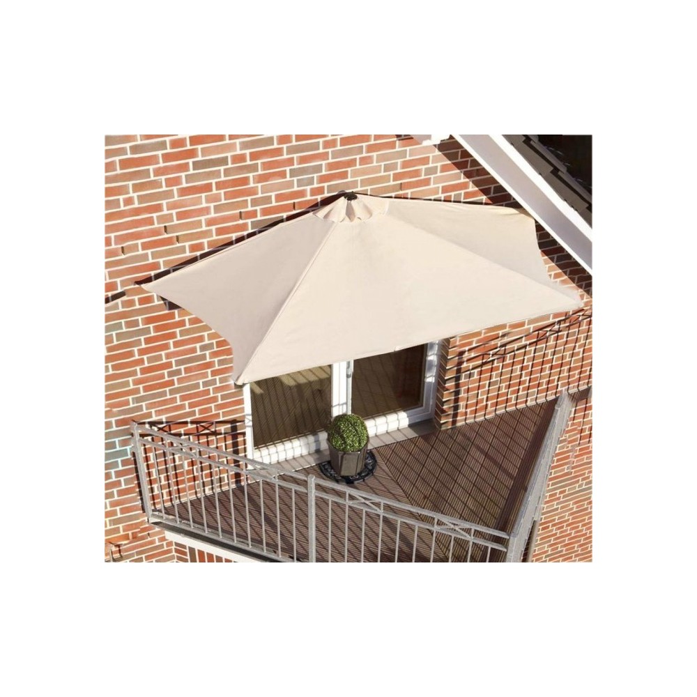 331774 Parasol de jardin semi-circulaire ONSHORE 160X100 cm