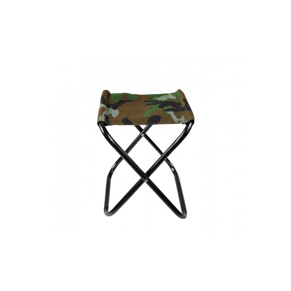 288351 Tabouret pliant EVERTOP camouflage 34 cm pour camping, mer ou plage