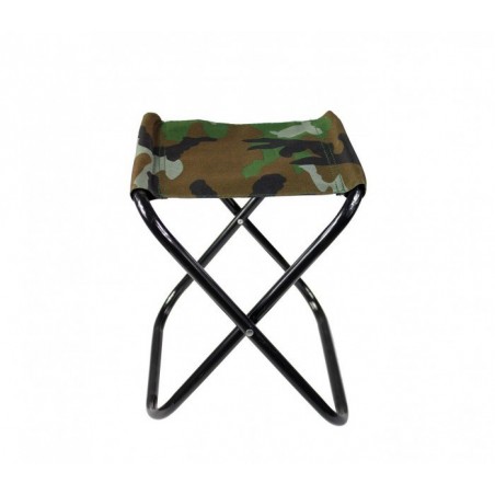 288351 Tabouret pliant EVERTOP camouflage 34 cm pour camping, mer ou plage
