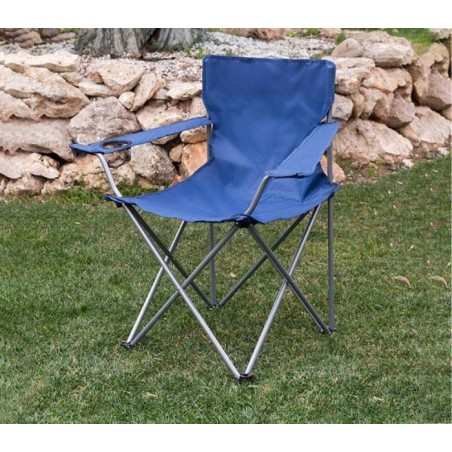 480718 Chaise pliante avec porte-gobelets JOY SUMMER plage camping piscine bleu 480718 Chaise pliante avec porte-gobelets JOY SUMMER plage camping piscine bleu