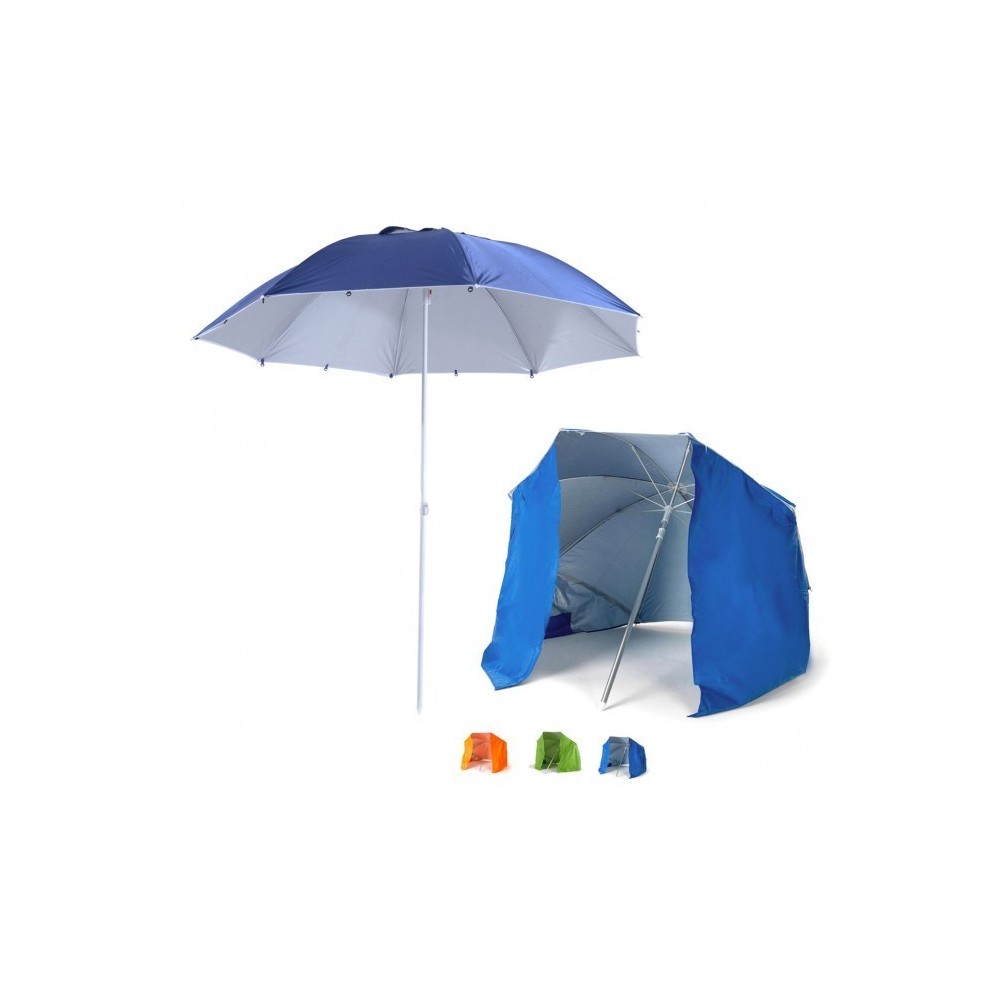 265918 Parasol et tente 2 en 1 pour la plage  en velcro