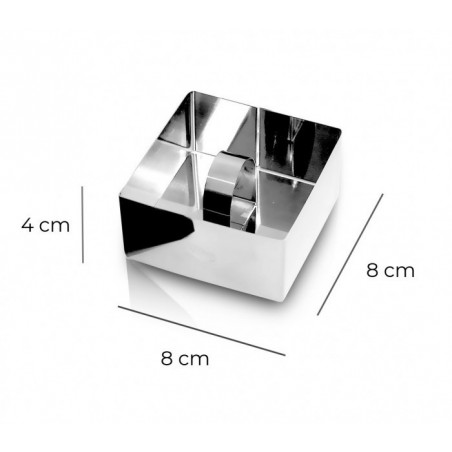 594809 SET 2 MOULES A PÂTES CARRÉS POUR LES PREMIERS PLATS ET DESSERTS 8X8X4 CM 594809 SET 2 MOULES A PÂTES CARRÉS POUR LES PREMIERS PLATS ET DESSERTS 8X8X4 CM