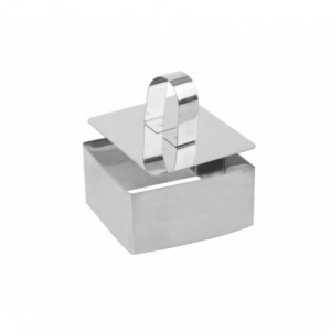 594809 SET 2 MOULES A PÂTES CARRÉS POUR LES PREMIERS PLATS ET DESSERTS 8X8X4 CM 2