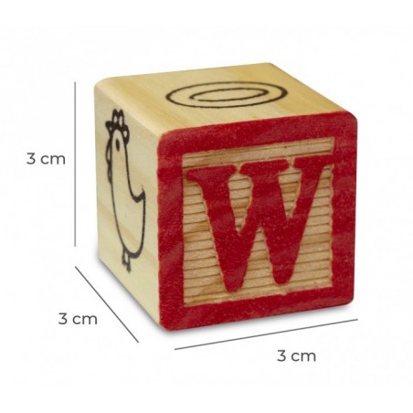 JEU PÉDAGOGIQUE BOÎTE DE 27 CUBES EN BOIS ANIMAUX LETTRES NUMÉROS 3X3 cm