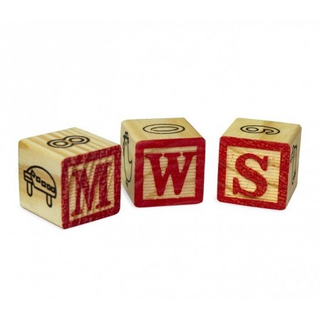 JEU PÉDAGOGIQUE BOÎTE DE 27 CUBES EN BOIS ANIMAUX LETTRES NUMÉROS 3X3 cm