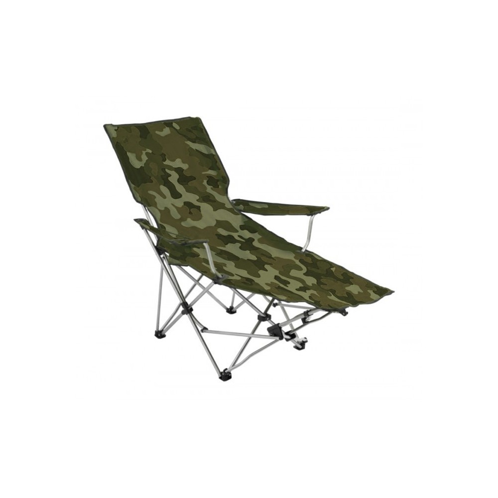 391808 CHAISE PLIANTE MODÈLE CAMOUFLAGE AVEC REPOSE-PIEDS CAMPING OU JARDIN ONSH