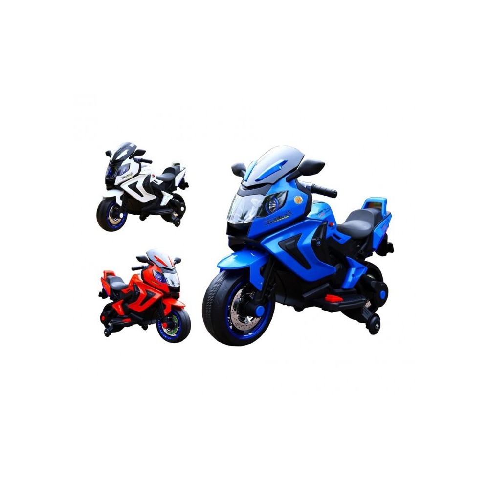 B38320 MOTO ÉLECTRIQUE POUR ENFANTS BKT AVEC LUMIÈRES ET SONS 12V MP3 USB AUX SD