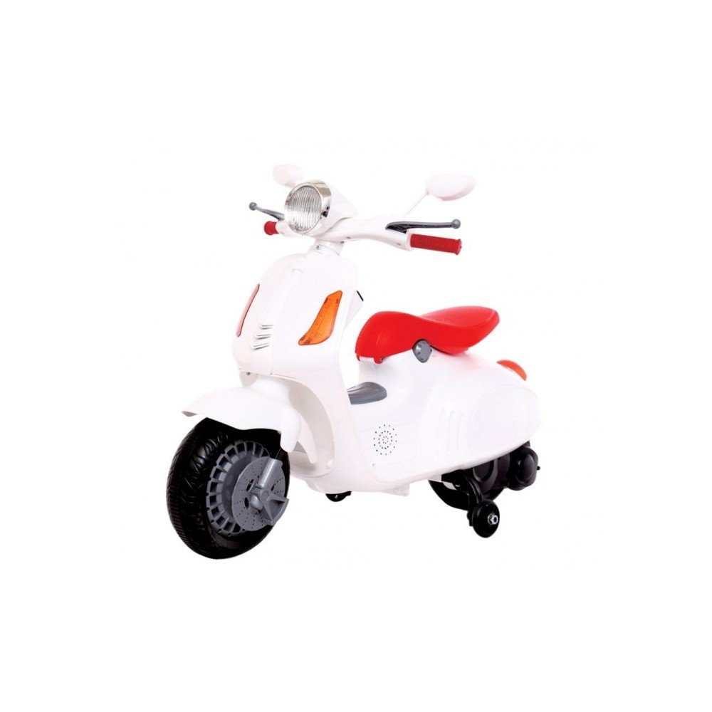 B38110 Moto électrique pour enfant VESPINA avec roulettes 12V  son, lumière MP3