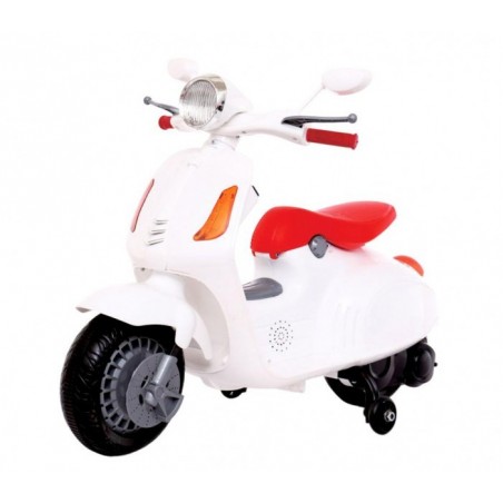B38110 Moto électrique pour enfant VESPINA avec roulettes 12V  son, lumière MP3