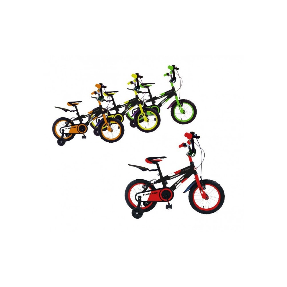  vélo enfant FLASH LINE taille 14 FLA14 pour les enfants de 3 à 6 ans