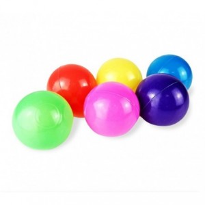  007244 Kit de 50 balles en plastique de 7 cm de différentes couleurs pour jouer
