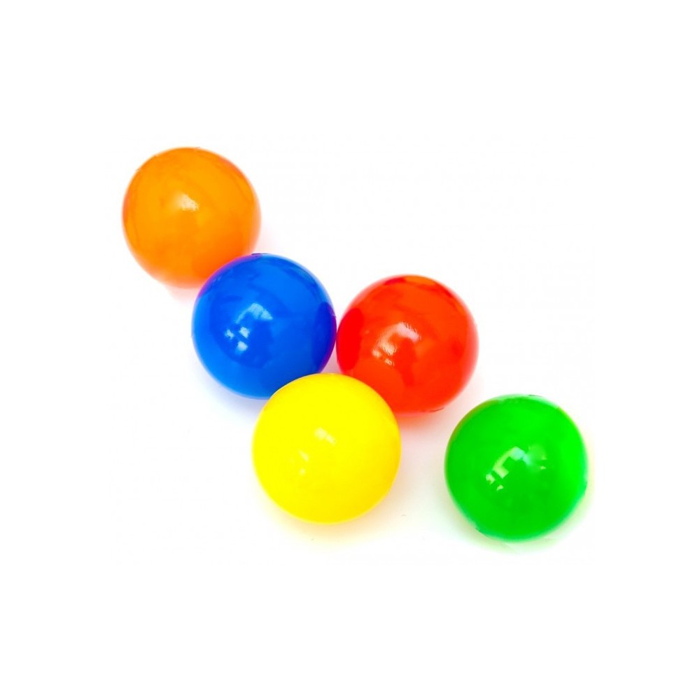  007244 Kit de 50 balles en plastique de 7 cm de différentes couleurs pour jouer