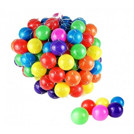  007244 Kit de 50 balles en plastique de 7 cm de différentes couleurs pour jouer