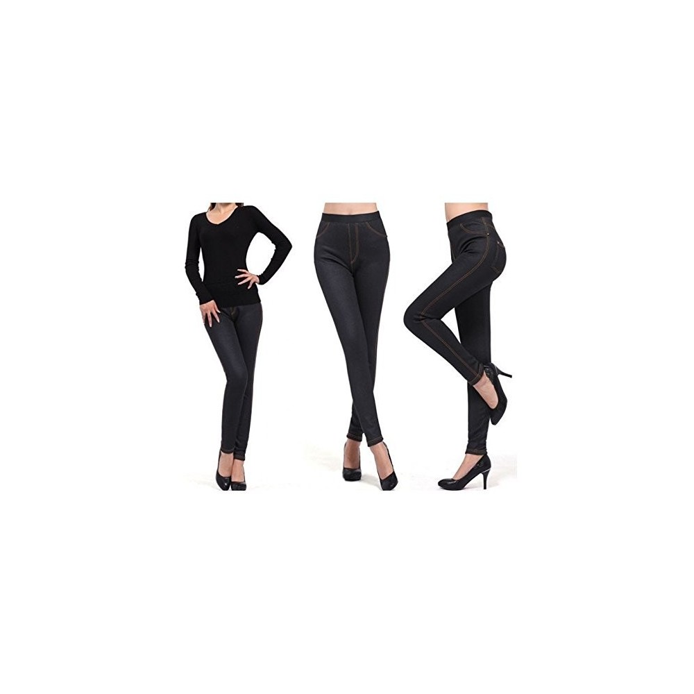 L'effet des leggings de Denim sans bouton de...