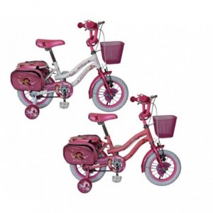  Vélo RS1211 pour filles Cadre PRINCESS taille 12 en acier âge 2 - 5 ans