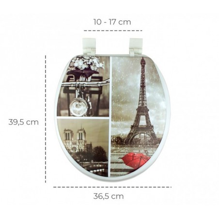 132333  Abattant WC UNIVERSEL Modèle PARIS  siège doux 132333  Abattant WC UNIVERSEL Modèle PARIS  siège doux