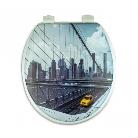 132333 Abattant WC UNIVERSEL Modèle New-York siège doux 132333 Abattant WC UNIVERSEL Modèle New-York siège doux