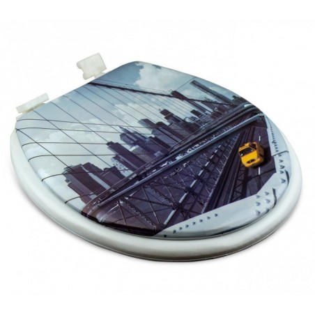132333 Abattant WC UNIVERSEL Modèle New-York siège doux 132333 Abattant WC UNIVERSEL Modèle New-York siège doux