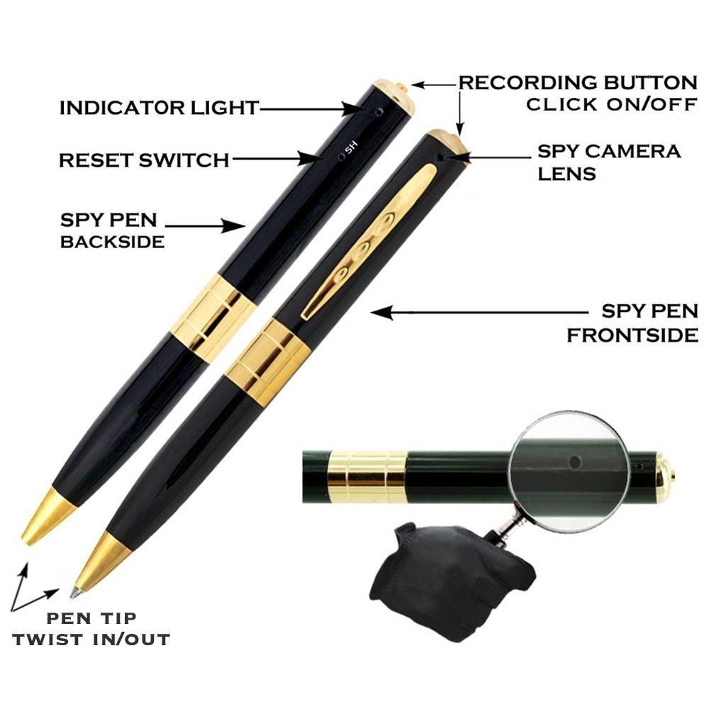 Stylo Crayon Espion  -  kit d'espionnage -...