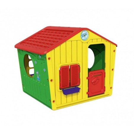 219584 Maisonnette enfants en plastique Galilée Jardin de village 140x108x115 cm