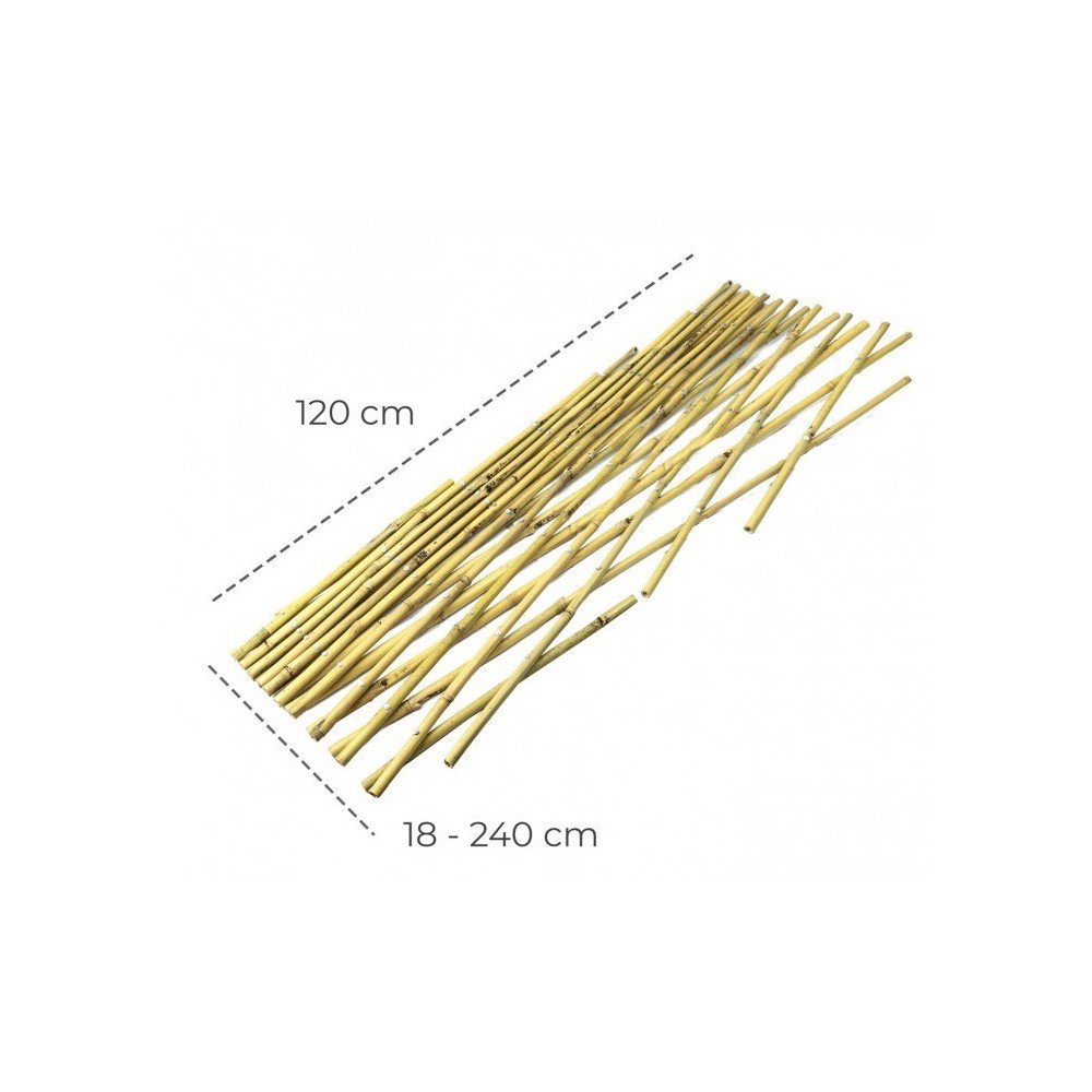  377529 Clôture en bambou extensible pour plante, suspendue et jaridns  90x240cm