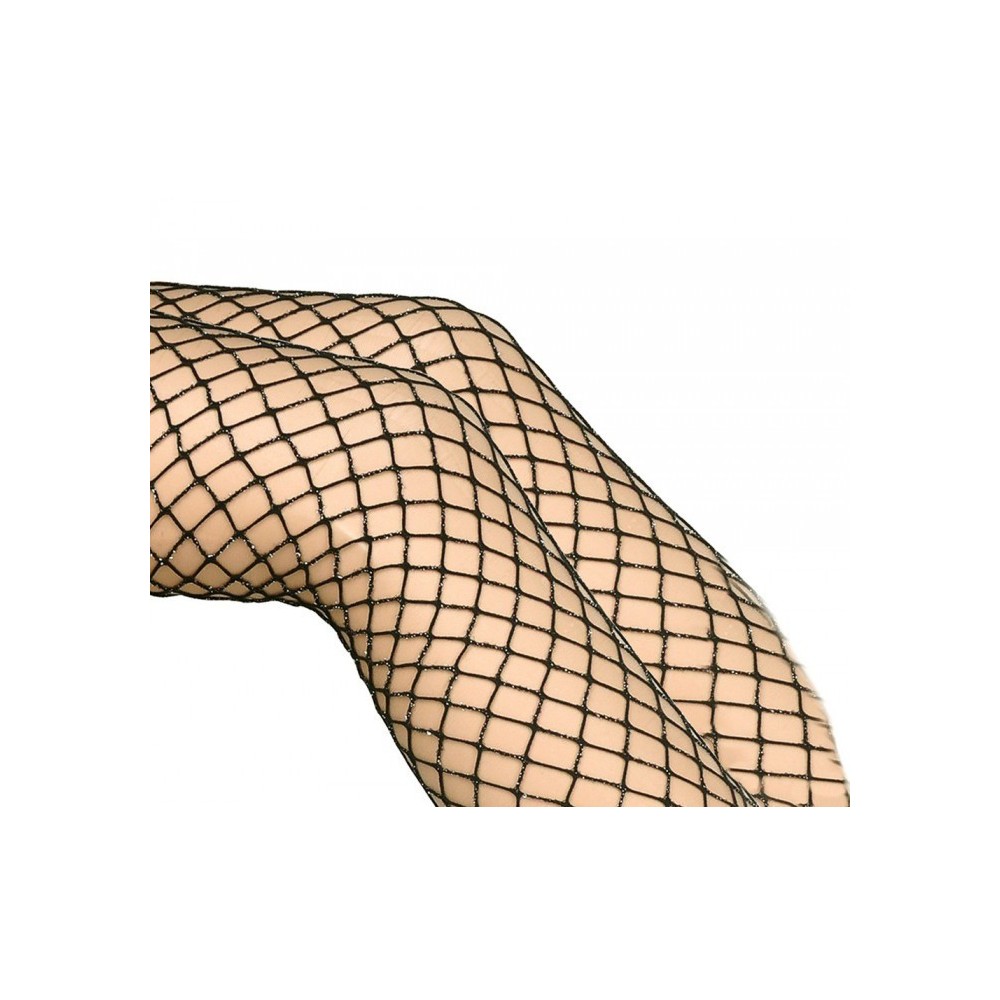  Collants résille  noirs brillante élastiques taille haute DUPU mod 508 