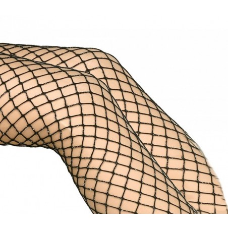  Collants résille  noirs brillante élastiques taille haute DUPU mod 508 