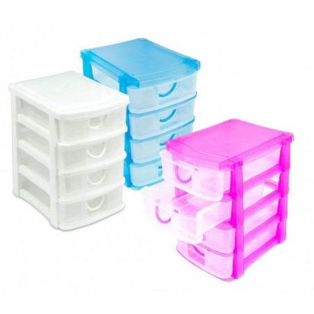 684203 Tour de rangement 4 étagères COCCINELLA en plastique rigide  13x17x18 c 684203 Tour de rangement 4 étagères COCCINELLA en plastique rigide  13x17x18 c