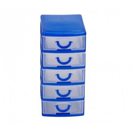 225066  Tour de rangement 5 tiroirs WELKHOME en plastique rigide 9x13x18.5 cm 225066  Tour de rangement 5 tiroirs WELKHOME en plastique rigide 9x13x18.5 cm