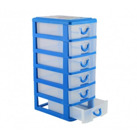225066  Tour de rangement 5 tiroirs WELKHOME en plastique rigide 9x13x18.5 cm 225066  Tour de rangement 5 tiroirs WELKHOME en plastique rigide 9x13x18.5 cm