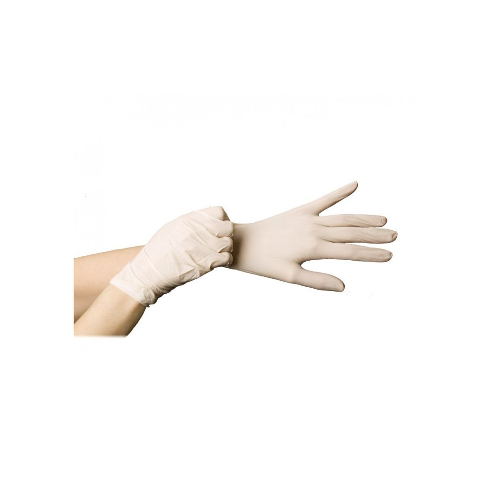  220603 Pack 100 gants en latex jetables tailles RILUX du S au XL